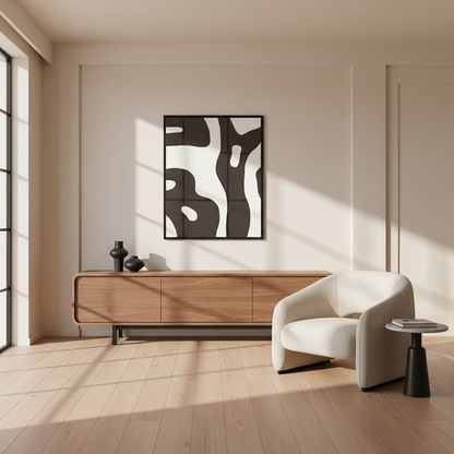 Mid century modern abstract art