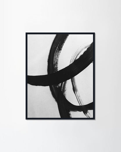 White and black abstract acrylic