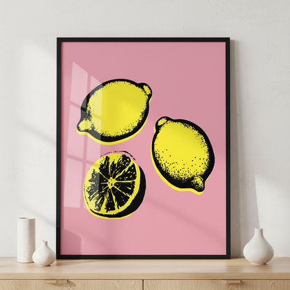 Tropical fruit ภาพติดผังสไตล์สแกนดิเนเวีย สำหรับตกแต่งบ้านและคอนโด พร้อมกรอบคุณภาพ