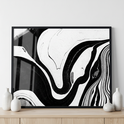 Luxury black&white ART in Eastern style ภาพติดผังสไตล์สแกนดิเนเวีย สำหรับตกแต่งบ้านและคอนโด พร้อมกรอบคุณภาพ