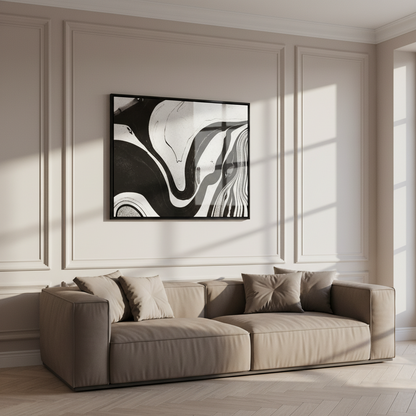 Luxury black&white ART in Eastern style