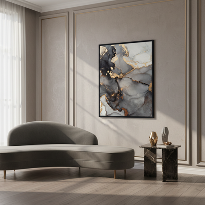 Luxury abstract fluid art painting