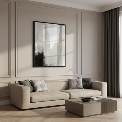 Grey Abstract Art Painting
