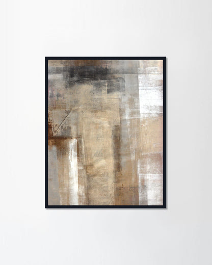 Brown and Beige Abstract Art Painting