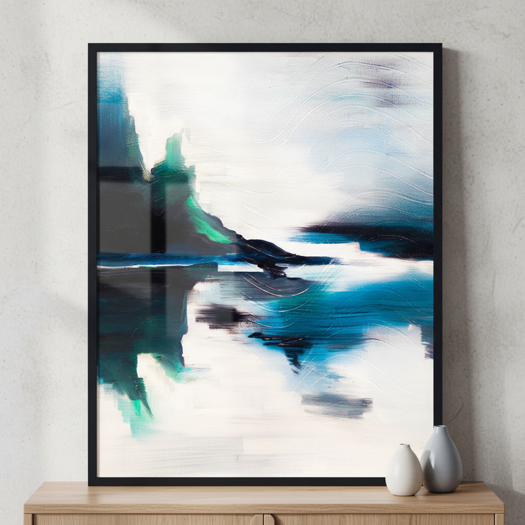 Abstract oil texture ภาพติดผังสไตล์สแกนดิเนเวีย สำหรับตกแต่งบ้านและคอนโด พร้อมกรอบคุณภาพ