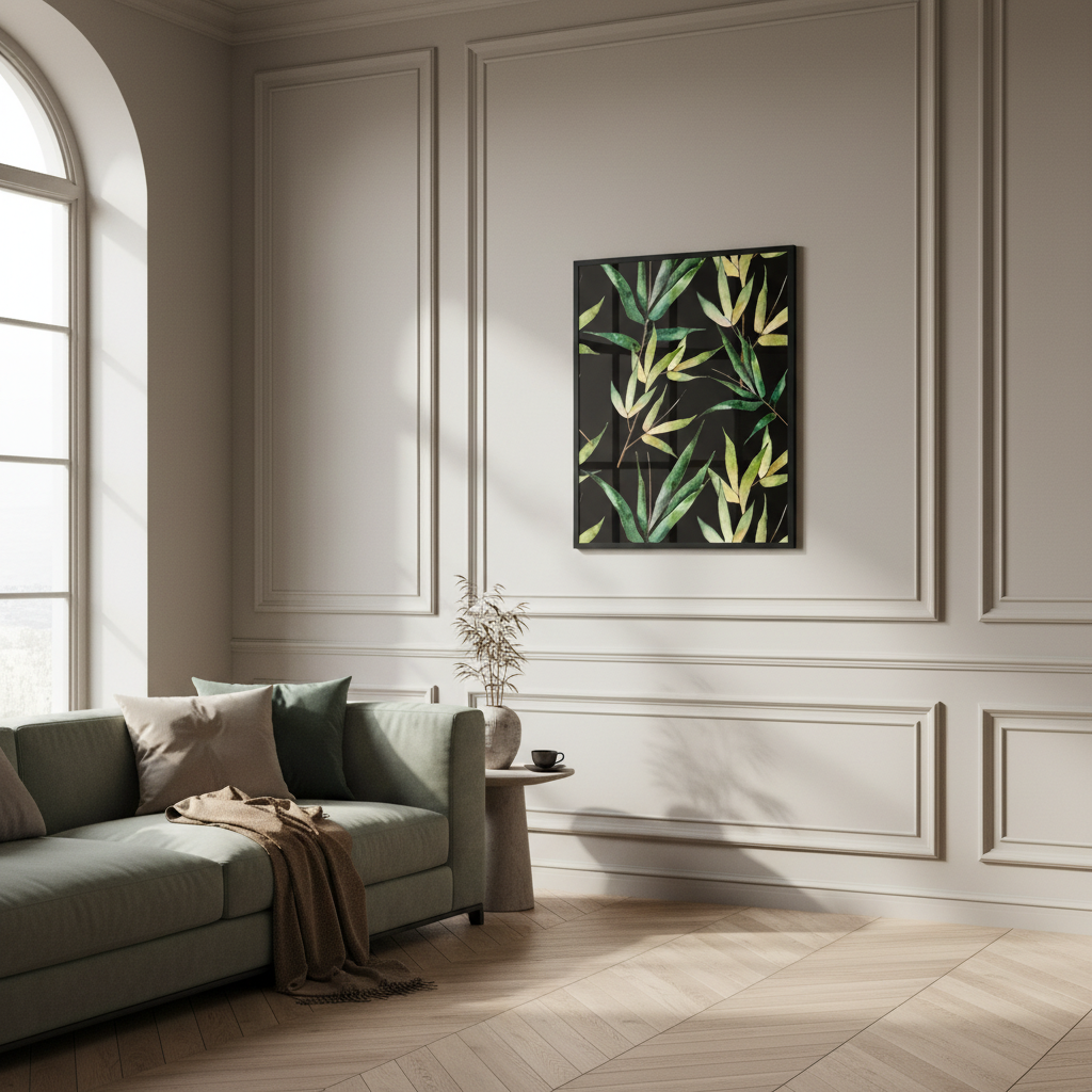 Aquarelle wild bamboo tree