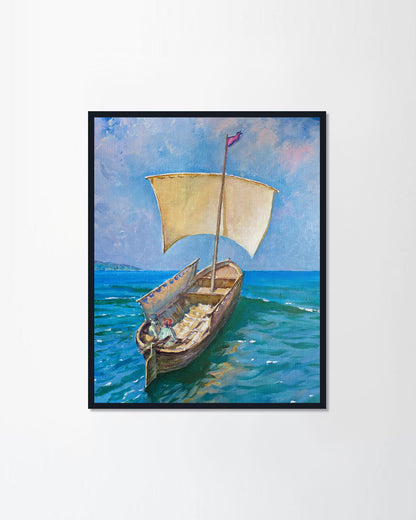 Boat is under sail