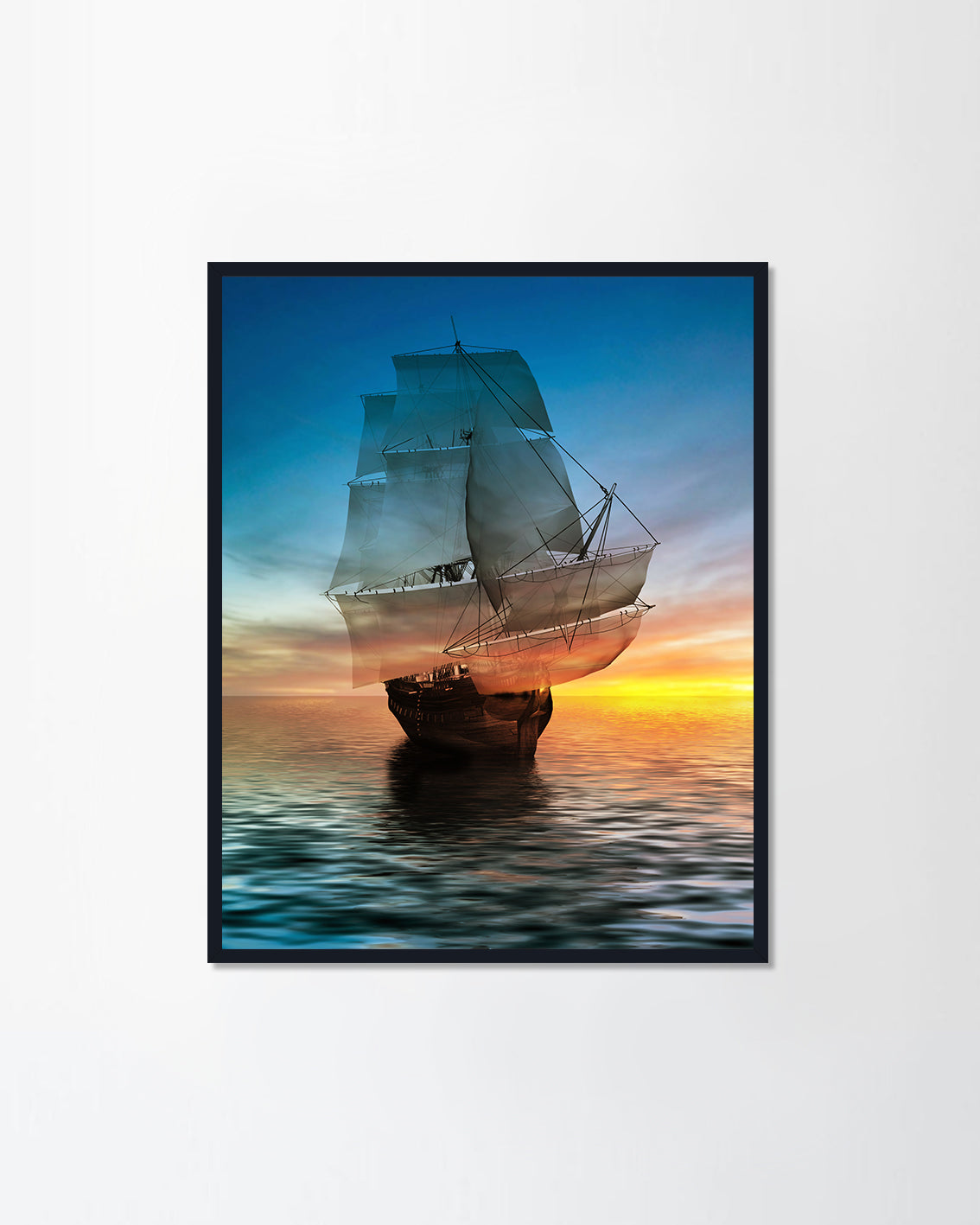 Sailboat against a beautiful landscape