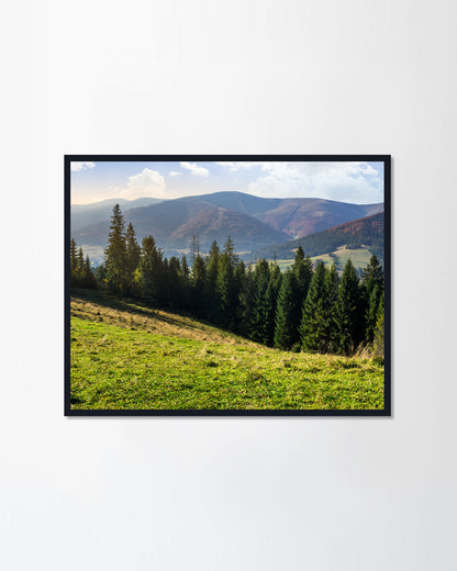 Hillside of mountain range