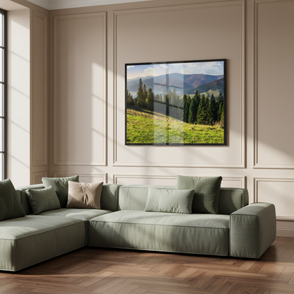 Hillside of mountain range