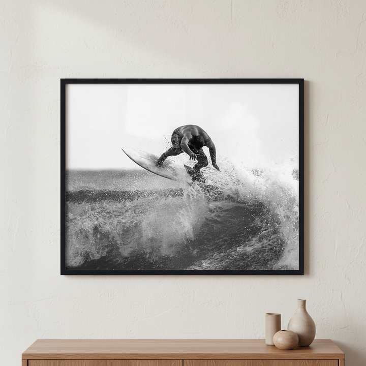 Surfing ภาพติดผังสไตล์วิวธรรมชาติ สำหรับตกแต่งบ้านและคอนโด พร้อมกรอบคุณภาพ
