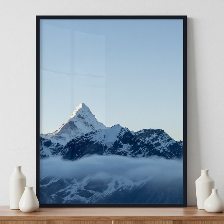 A set of mountains ภาพติดผังสไตล์วิวธรรมชาติ สำหรับตกแต่งบ้านและคอนโด พร้อมกรอบคุณภาพ