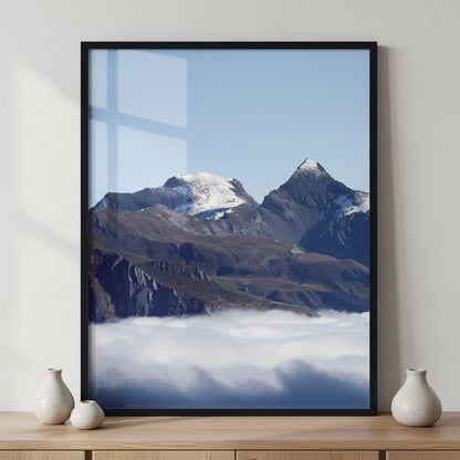 Jungfraujoch, Switzerland ภาพติดผังสไตล์วิวธรรมชาติ สำหรับตกแต่งบ้านและคอนโด พร้อมกรอบคุณภาพ