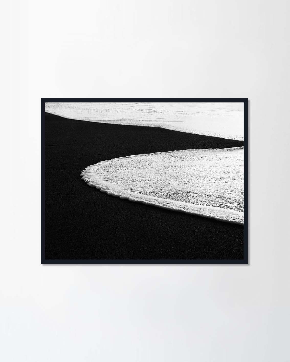 curvy wave in the sand shore