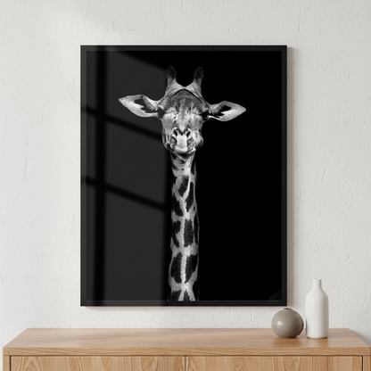Giraffe Poster ภาพติดผังสไตล์สแกนดิเนเวีย สำหรับตกแต่งบ้านและคอนโด พร้อมกรอบคุณภาพ