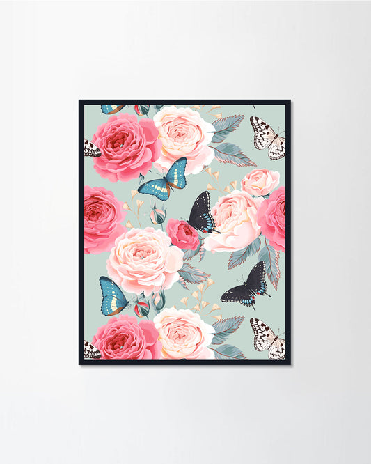 Rose & Butterfly