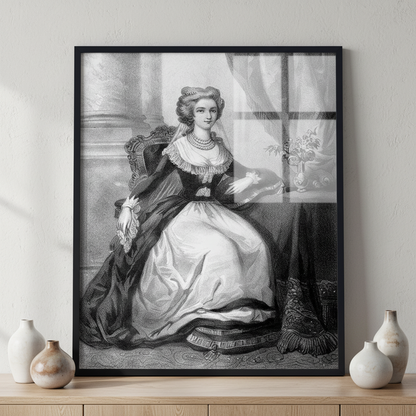 The queen Marie-Antoinette ภาพติดผังสไตล์สแกนดิเนเวีย สำหรับตกแต่งบ้านและคอนโด พร้อมกรอบคุณภาพ