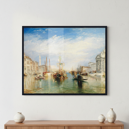 VENICE, FROM THE PORCH OF MADONNA DELLA SALUTE, by Joseph Turner ภาพติดผังสไตล์สแกนดิเนเวีย สำหรับตกแต่งบ้านและคอนโด พร้อมกรอบคุณภาพ