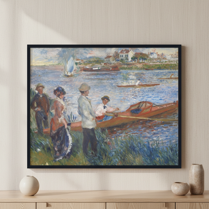 Oarsmen at Chatou ภาพติดผังสไตล์วิวธรรมชาติ สำหรับตกแต่งบ้านและคอนโด พร้อมกรอบคุณภาพ