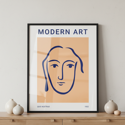 Matisse inspired II ภาพติดผังสไตล์สแกนดิเนเวีย สำหรับตกแต่งบ้านและคอนโด พร้อมกรอบคุณภาพ