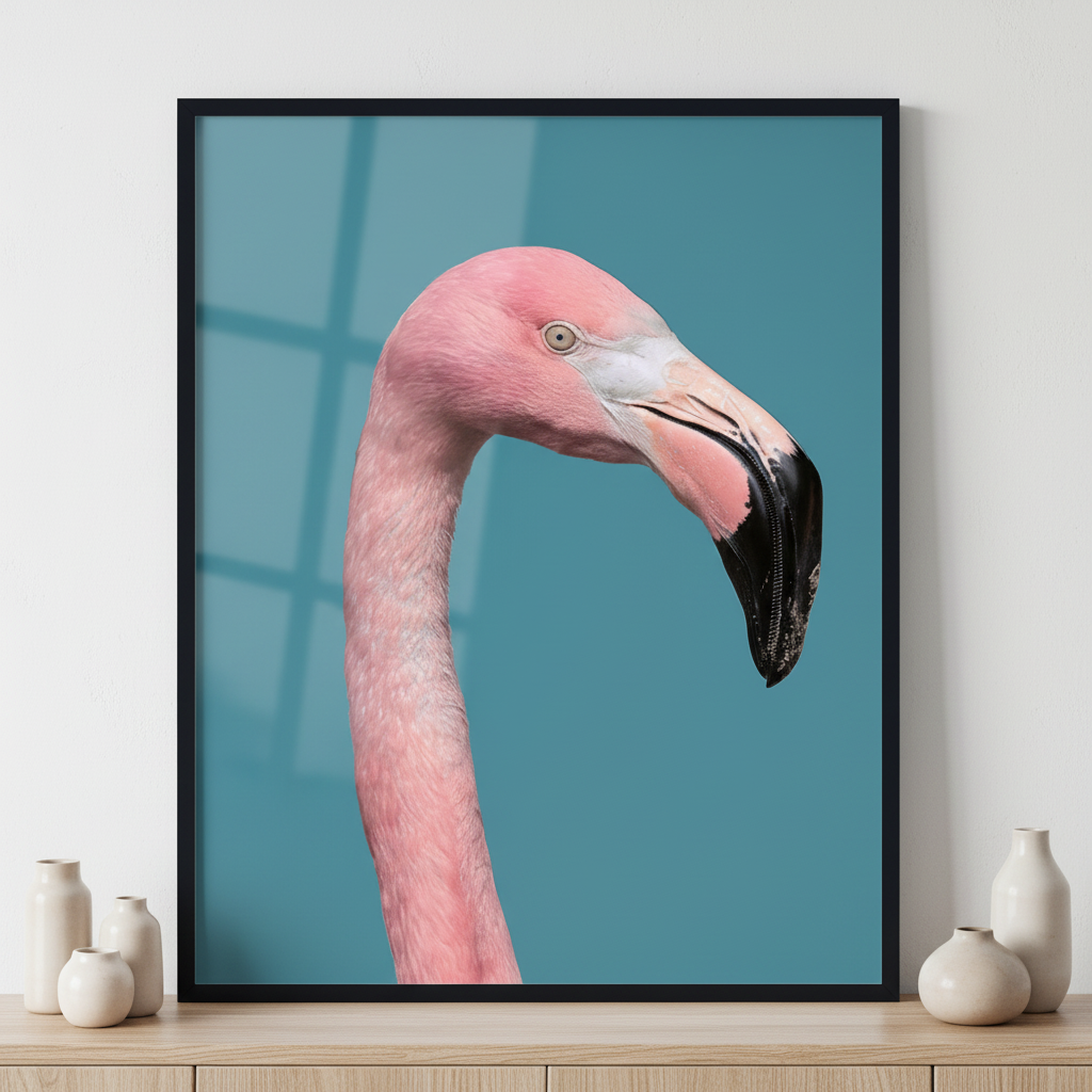 Flamingos Lover ภาพติดผังสไตล์สแกนดิเนเวีย สำหรับตกแต่งบ้านและคอนโด พร้อมกรอบคุณภาพ