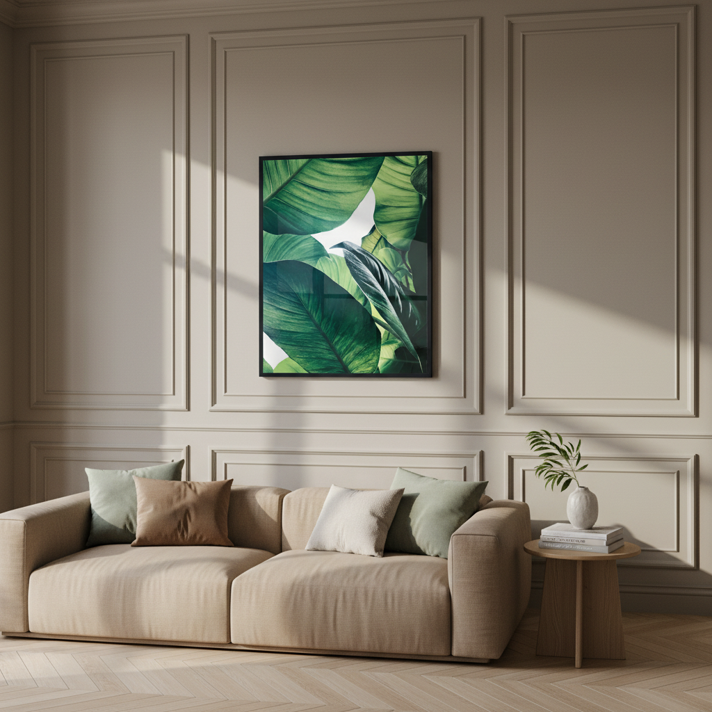 Tropical green leaves Set