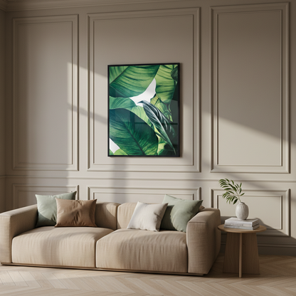 Tropical green leaves Set