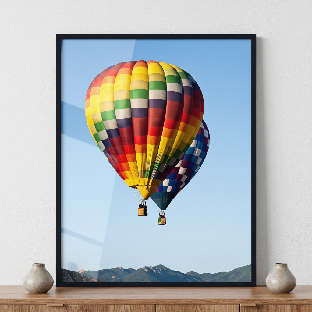 Balloon Classic ภาพติดผังสไตล์สแกนดิเนเวีย สำหรับตกแต่งบ้านและคอนโด พร้อมกรอบคุณภาพ