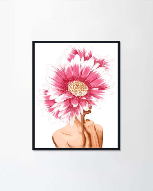 Girl with beautiful flowers