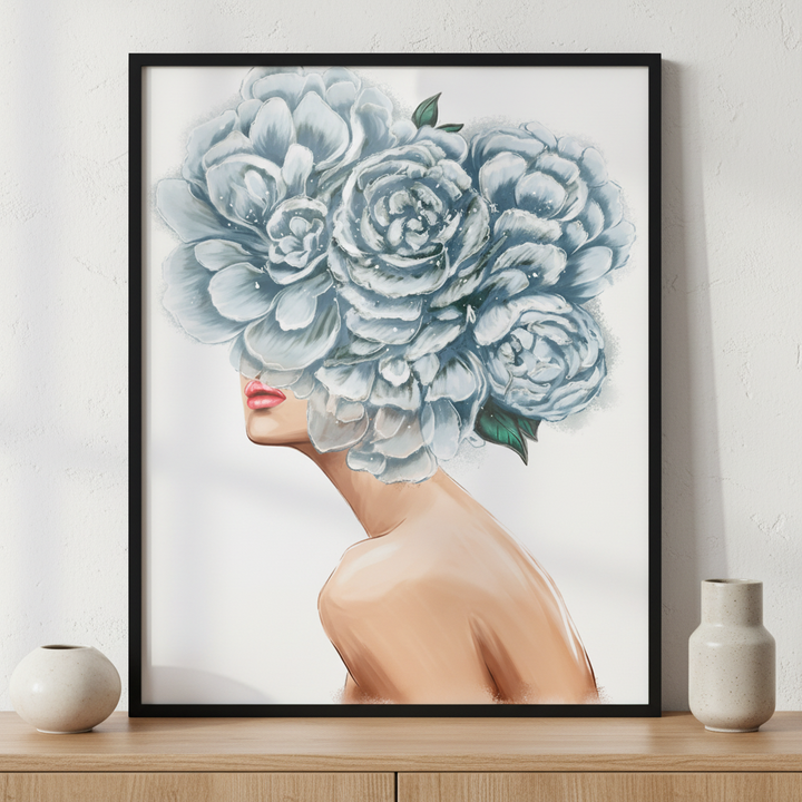 Girl with beautiful flowers II