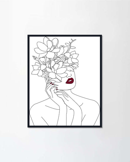 Flowers and lipstick