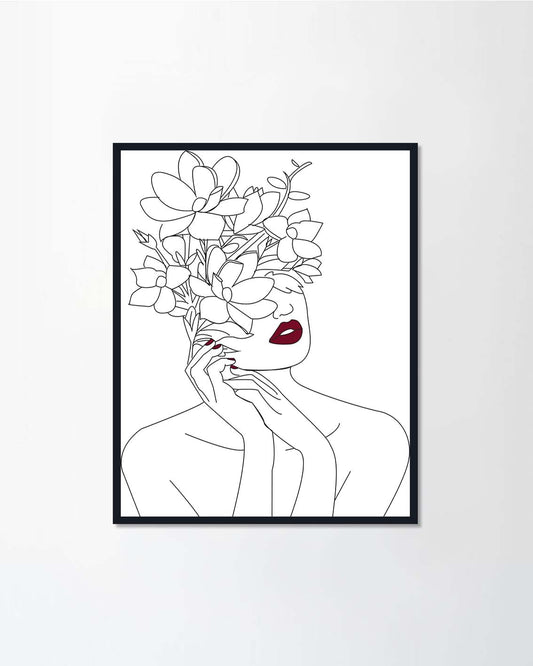 Flowers and lipstick