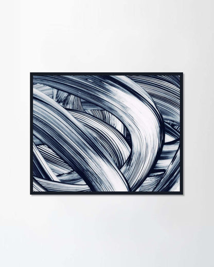Curves grunge brush strokes ภาพติดผังสไตล์สแกนดิเนเวีย สำหรับตกแต่งบ้านและคอนโด พร้อมกรอบคุณภาพ