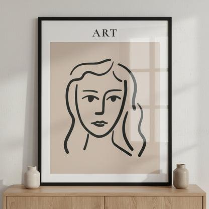 Matisse inspired II ภาพติดผังสไตล์นามธรรม สำหรับตกแต่งบ้านและคอนโด พร้อมกรอบคุณภาพ