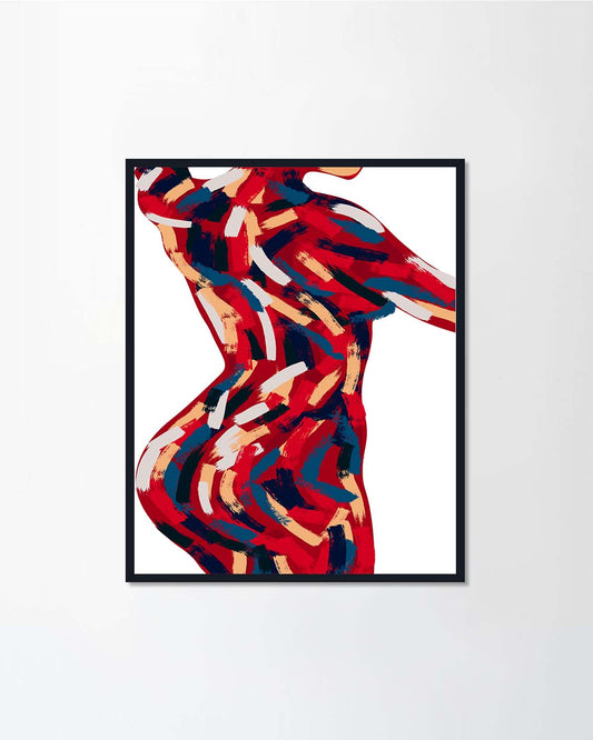 Woman body oil painting