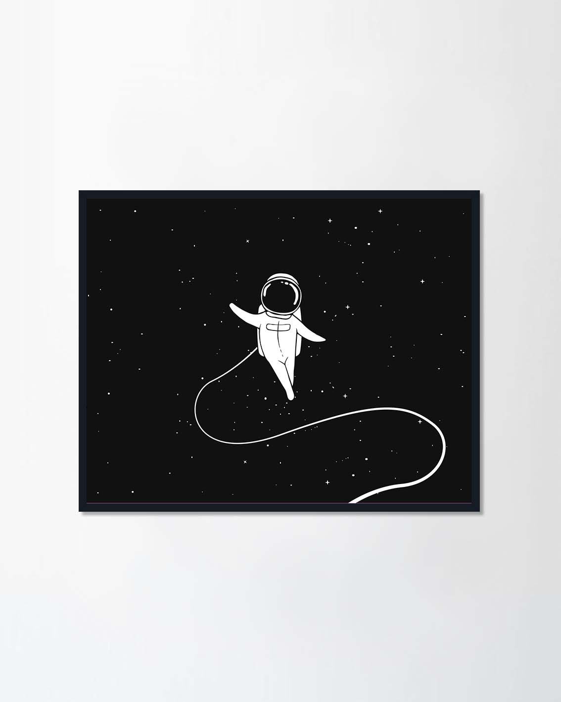 Flies alone in space