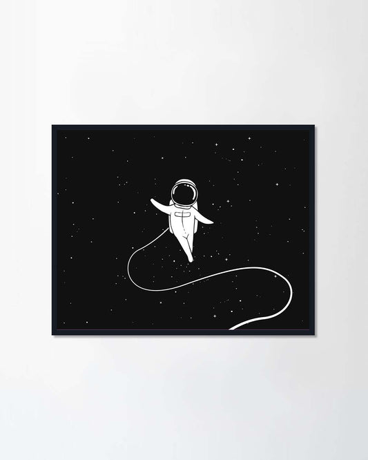 Flies alone in space