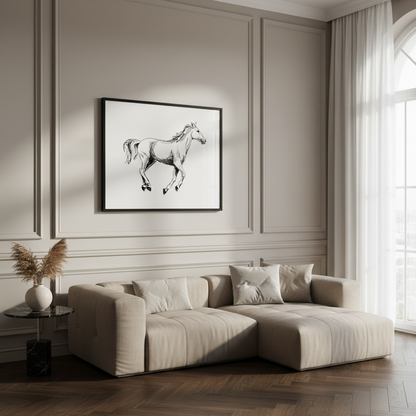 Horse hand drawn