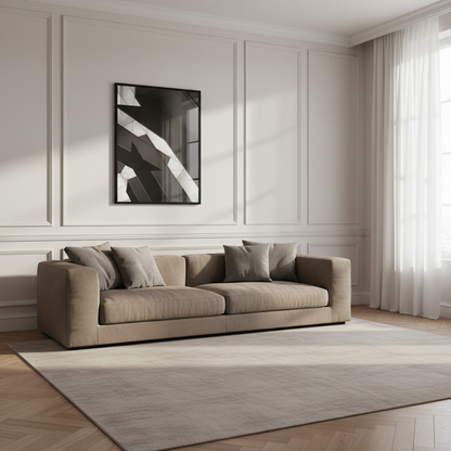 Black and white wall panels