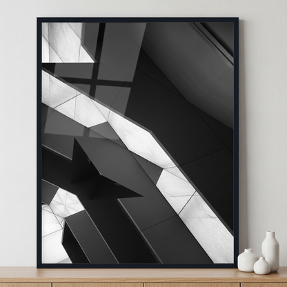 Black and white wall panels ภาพติดผังสไตล์สแกนดิเนเวีย สำหรับตกแต่งบ้านและคอนโด พร้อมกรอบคุณภาพ
