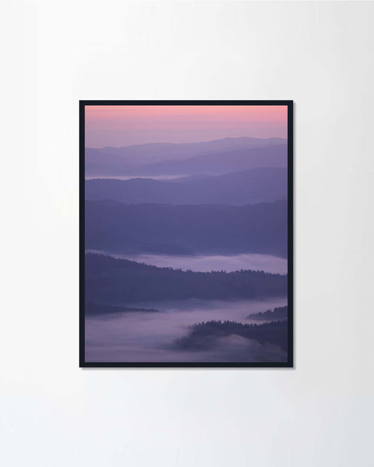 Mountains in the fog