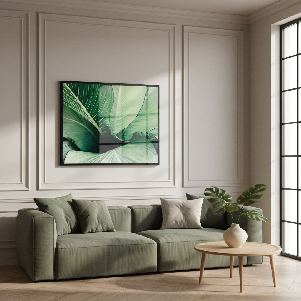 Tropical green leaves