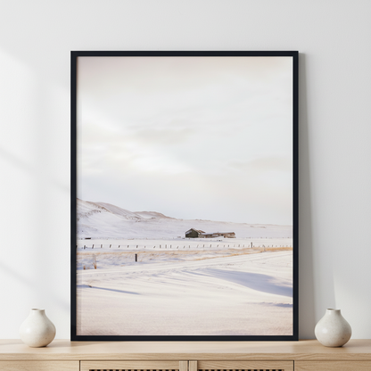 Landscape in Iceland ภาพติดผังสไตล์สแกนดิเนเวีย สำหรับตกแต่งบ้านและคอนโด พร้อมกรอบคุณภาพ