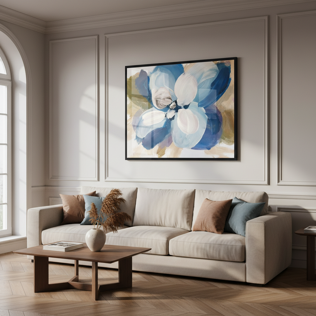Blue flower painting