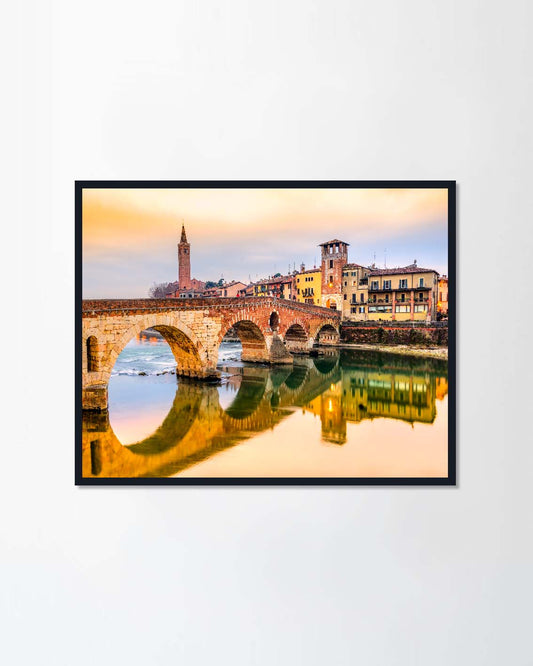 Adige River and Ponte di Pietra