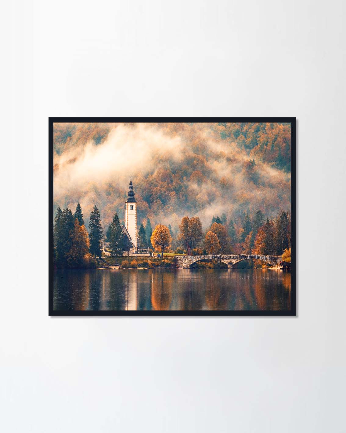 Foggy morning in autumn