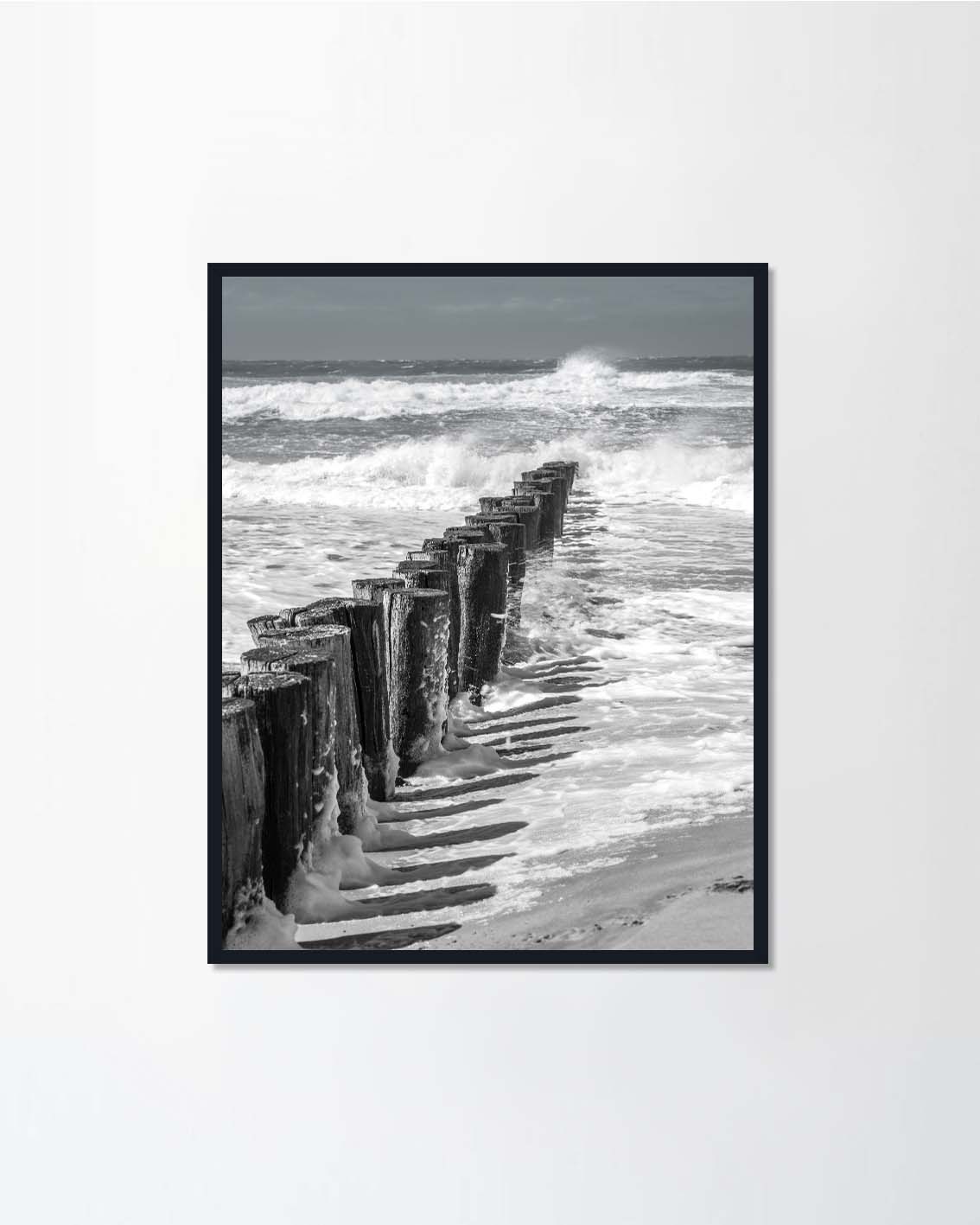 The breakwaters protect the beaches of the ocean