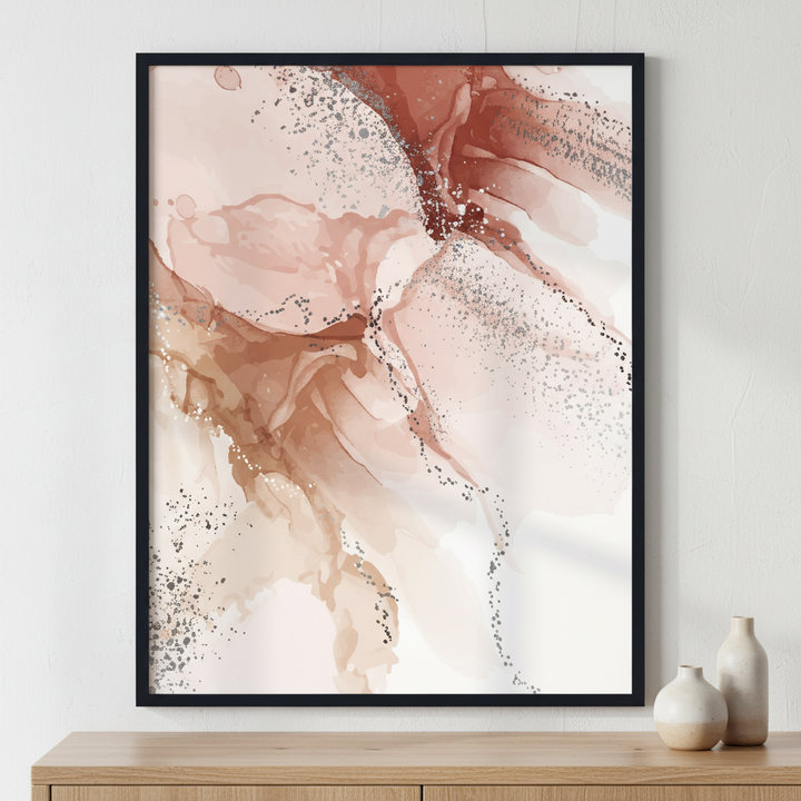 Abstract pastel watercolor Arrangements ภาพติดผังสไตล์สแกนดิเนเวีย สำหรับตกแต่งบ้านและคอนโด พร้อมกรอบคุณภาพ