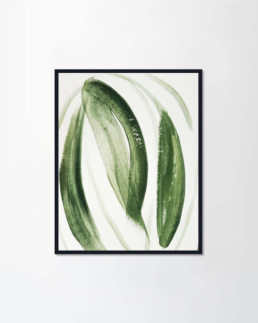 Painting green leaves