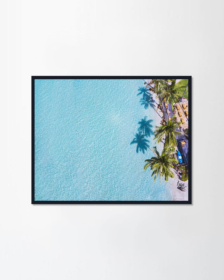 top view of paradise beach